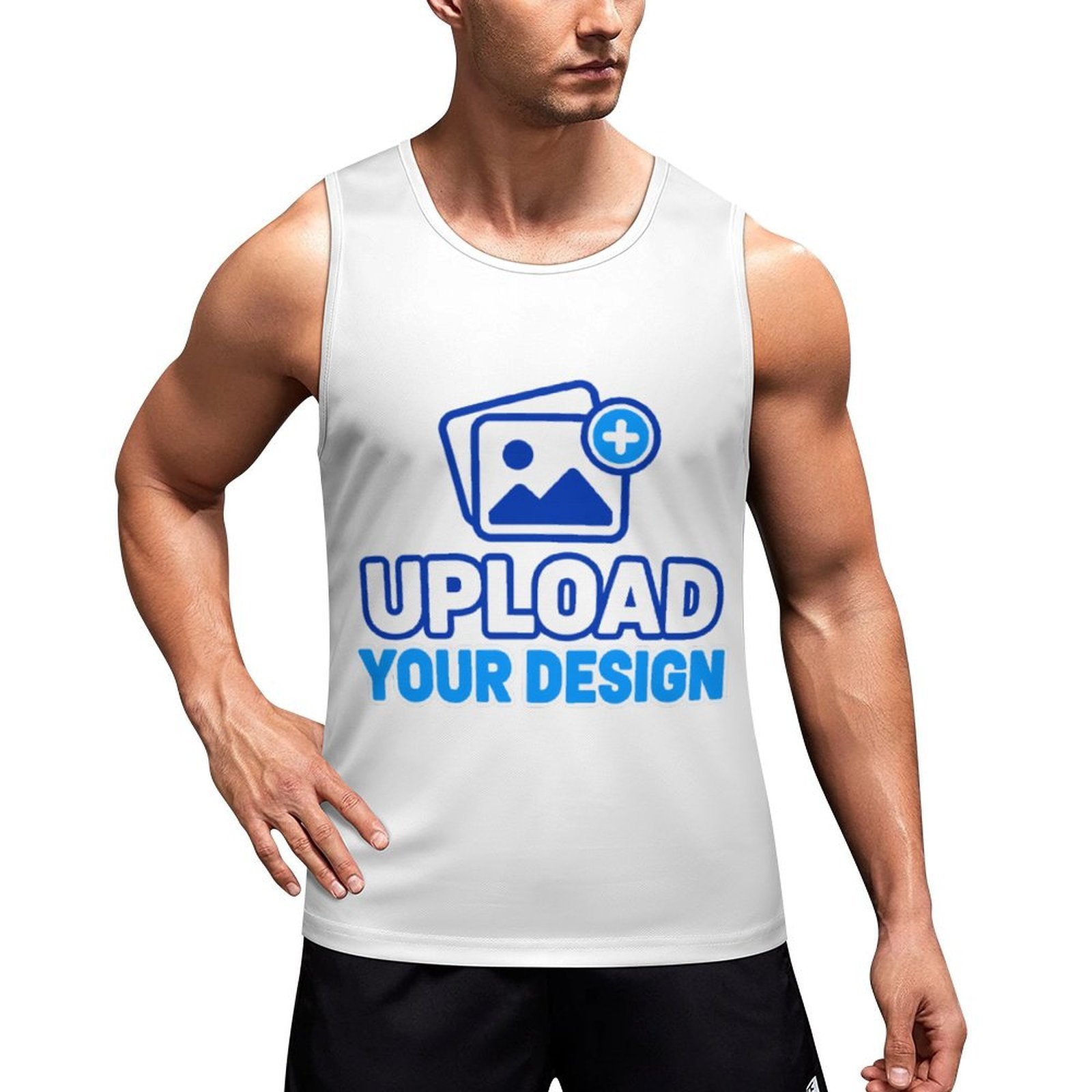 Men's All-Over Print Tank Top custom product view 8