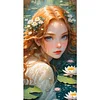 Mädchen 5d diy volle runde partielle ab bohrer dimond gemälde wohnkultur 17,72x31,5 Zoll