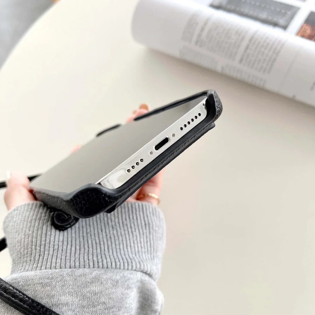 Suitable for Apple 13/14 series messenger card  bag Phone case