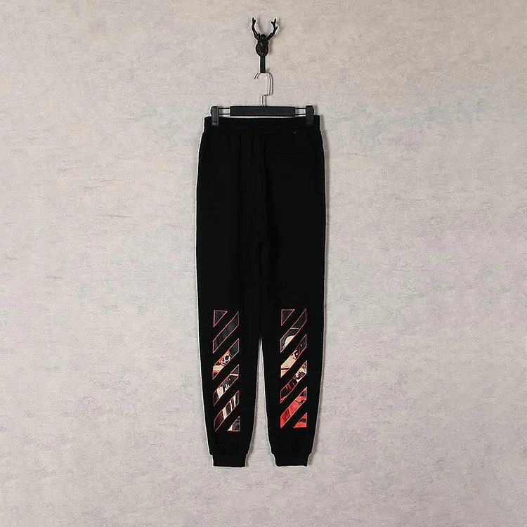 Off White Winter Pants Autumn and Winter Pattern Trousers Men and Women