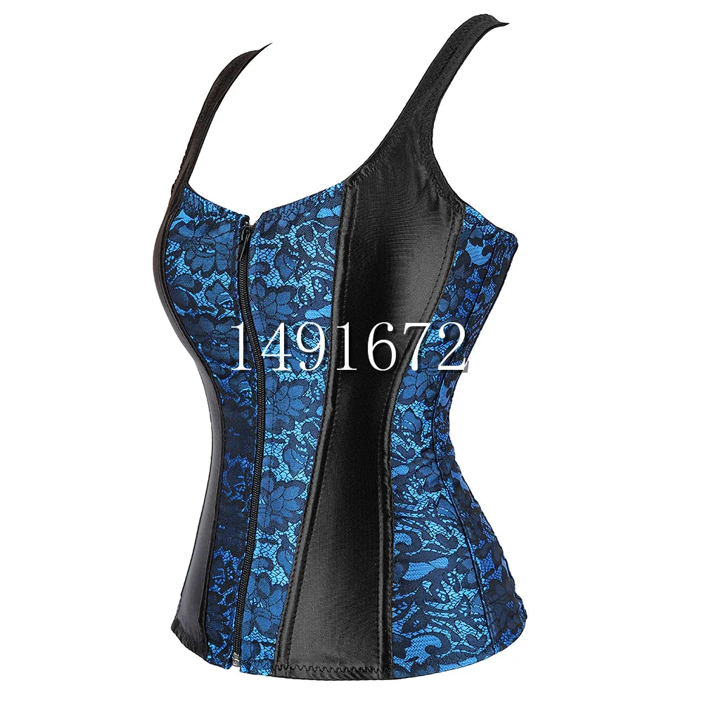 Billionm Corset Top Womens Shoulder Straps Bustier Overbust Jacquard Exotic Corselet Sexy Lingerie Brocade Plus Size Costumes Fashion
