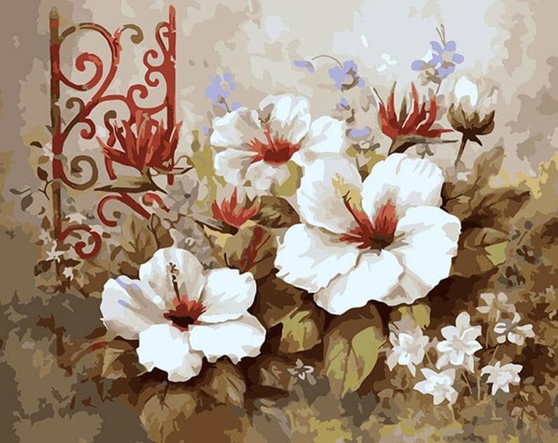 

Vintage Flower Painting – Paint By Numbers - 40*50CM, 501 Original