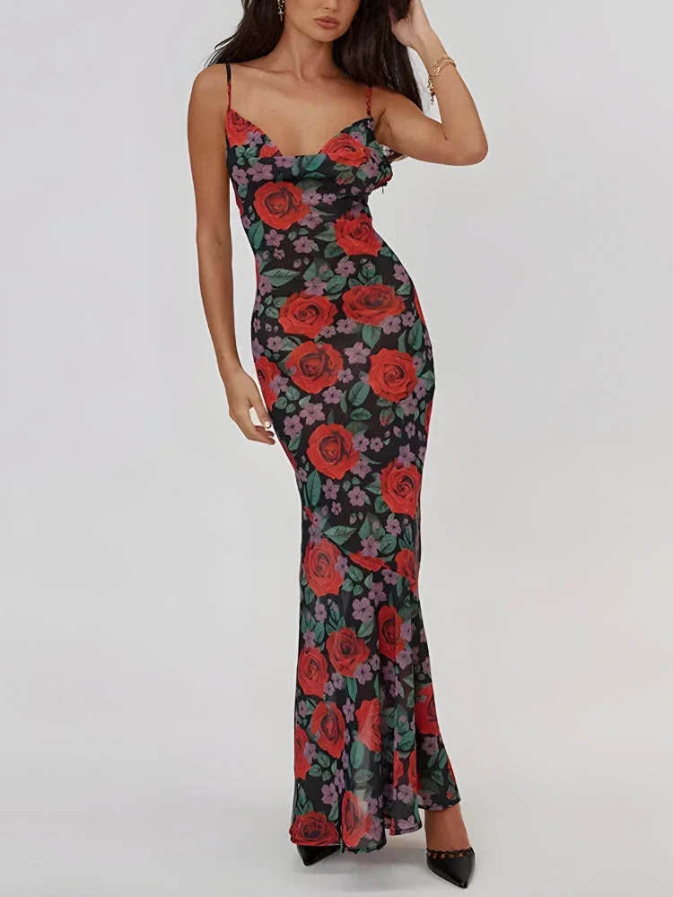 Brownm Rose Maxi Dress