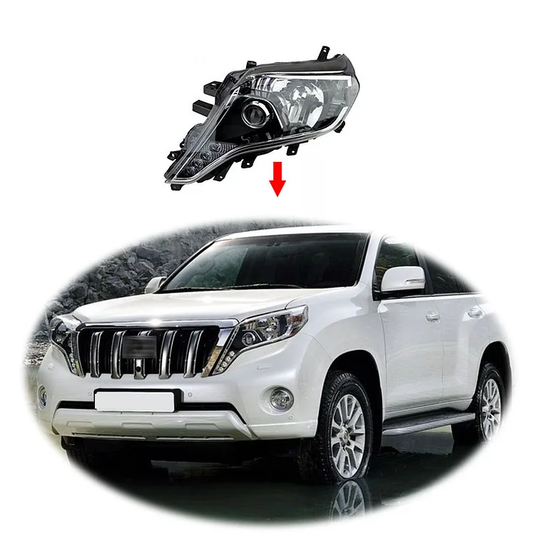 Original high configuration head Light head lamp For toyota land cruiser landcruiser prado 2014-2017 headlamp headlight ITN Auto