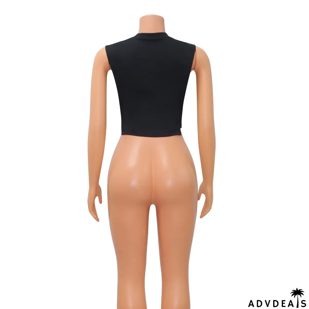 Fashion Sexy Loose Print Sleeveless Tank Top T-Shirt