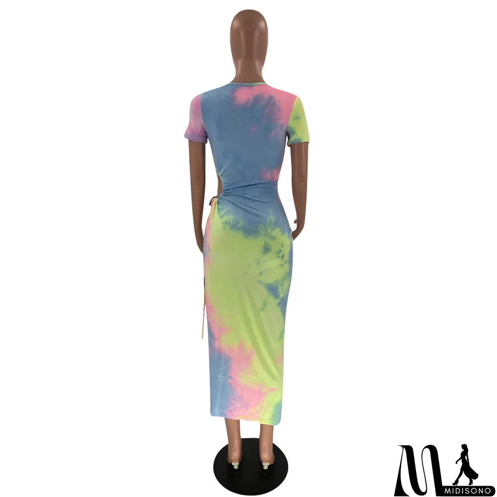 MidiSono - Tie-Dye Irregular Sexy Dress Nightclub