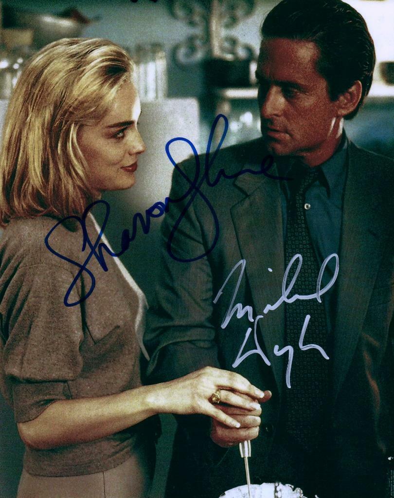 Michael Douglas Sharon Stone Signed 8x10 Picture Autographed Photo Poster painting with COA