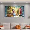 (70*40cm)Christmas Snowman - Full Round Drill Diamond Painting