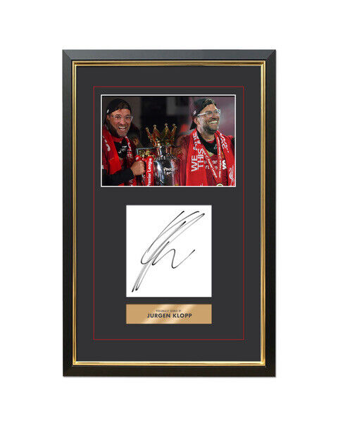 Jurgen Klopp Signed Photo Poster painting Mount Display Liverpool F.C Premier League AFTAL COA M