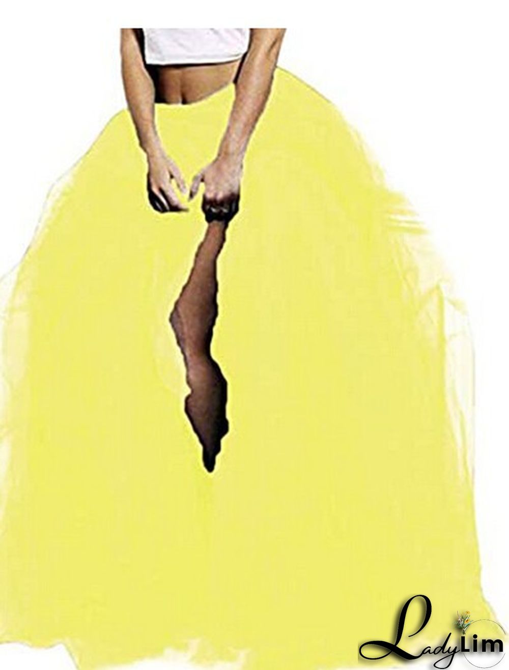 High Waist Elastic Casual Mesh Puffed Women's Skirt tutu Lady Tulle Skirt