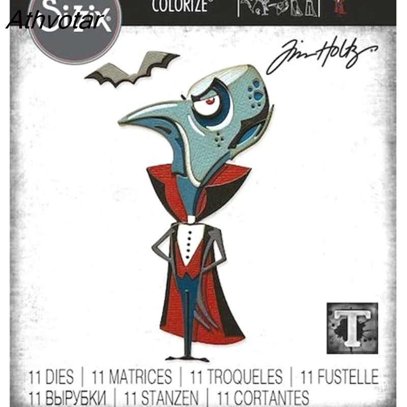 Athvotar New Arrival Skeleton Metal Cutting Dies For Halloween Decoration Diy Paper Card Scrapbook Photo Album Embossing Craft Dies