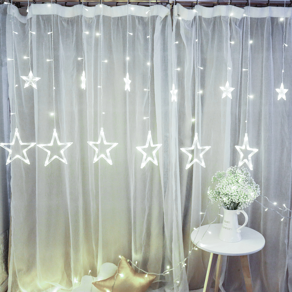 

LED Fairy Garland Star Window Curtain-Curtain String Night Light, 501 Original