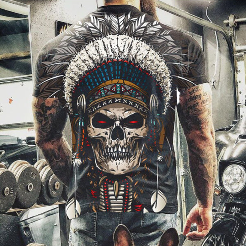 3D Print Quick Dry Men's retro print casual t-shirt style U tacday