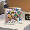 Acrylic Parrot Diamond Painting Napkin Rack Decor for Home Office Decor