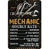  Mechanic Hourly Rate - Vintage Metal Signs(12*16Inch) - Service