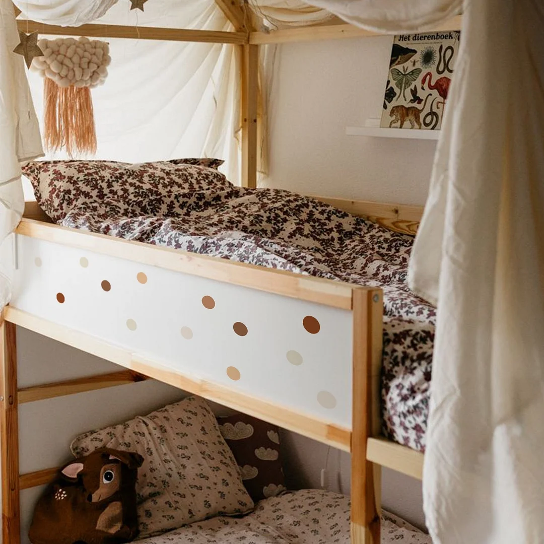 Creative Boho Polka Dot Wall Stickers for Children's Room Baby Girls Boys Nursery Room Home Decor Cartoon Kids Vintage Stickers