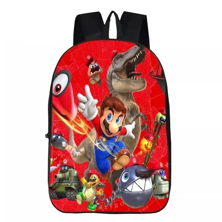 Mayoulove Game Super Mario #3 Backpack School Sports Bag-Mayoulove