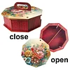5D DIY Diamond Art Painting Snack Storage Box with Lid Wood Container (Flower)