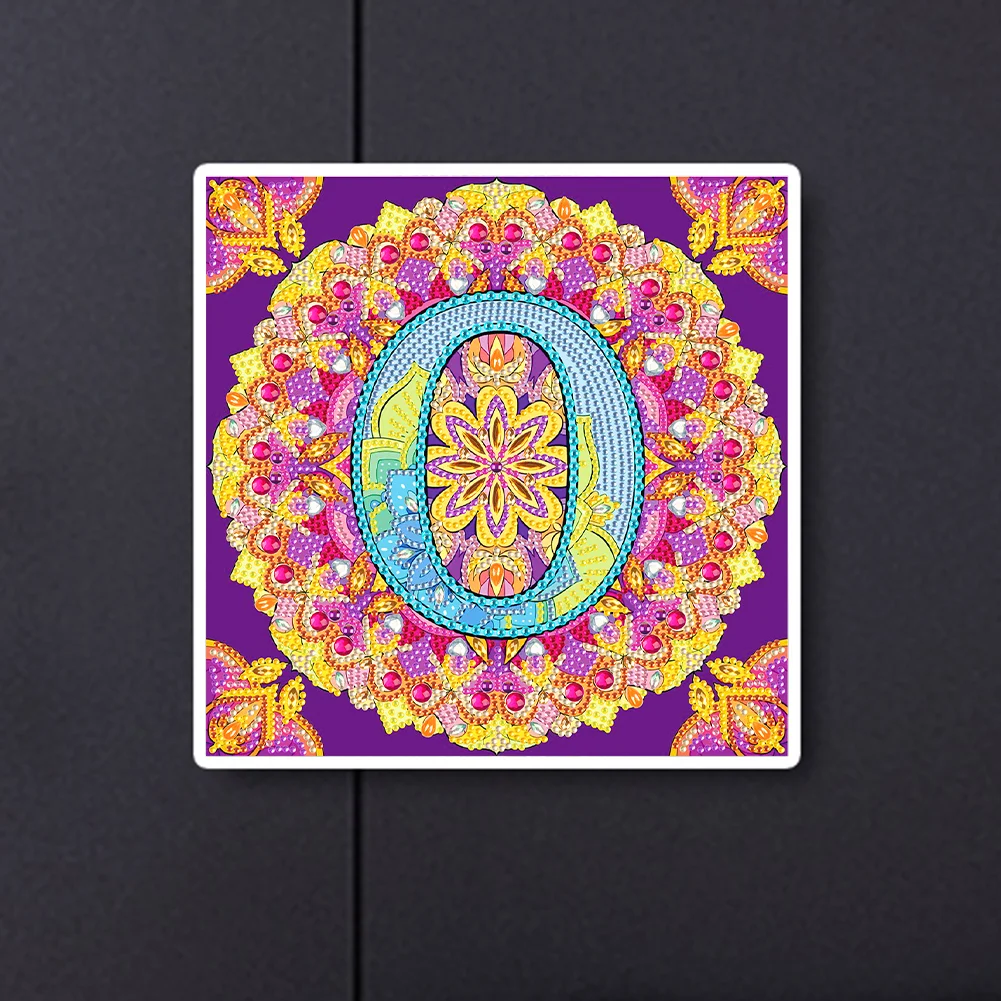 Special Shape Diamond Painting 30*30cm - O Letter Mandala