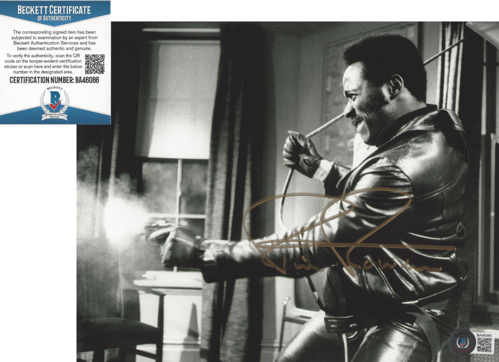 RICHARD ROUNDTREE SIGNED 'SHAFT' 8x10 MOVIE Photo Poster painting ACTOR BECKETT COA BAS