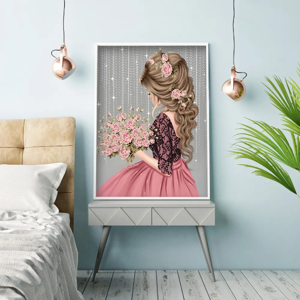 Diamond Painting - Full Round Drill - Girl(30*40cm)