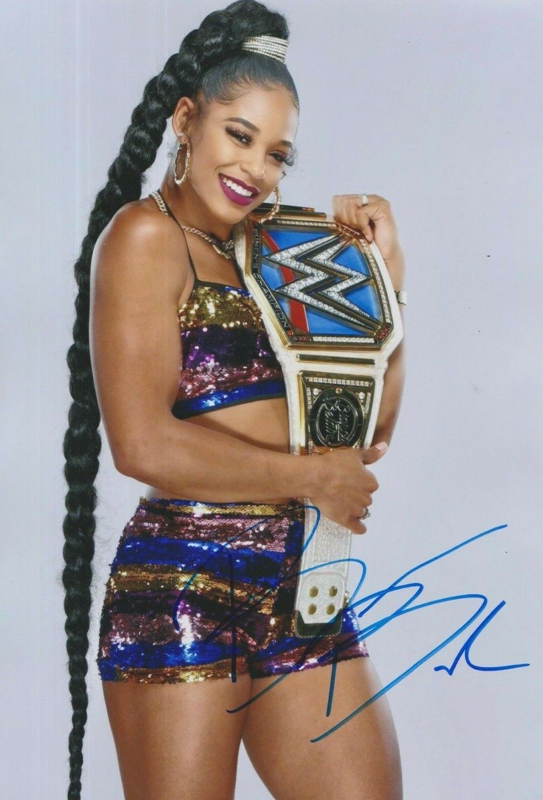 Bianca Bel Air (WWE) **HAND SIGNED** 12x8 Photo Poster painting ~ AUTOGRAPHED