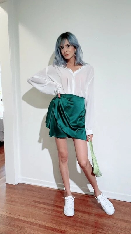 Ootddress Satin Irregular Sexy Skirt Women Summer New High Waist A-line Fold Elegant Skirt Short Ladies Fashion Streetwears Y2k 2025