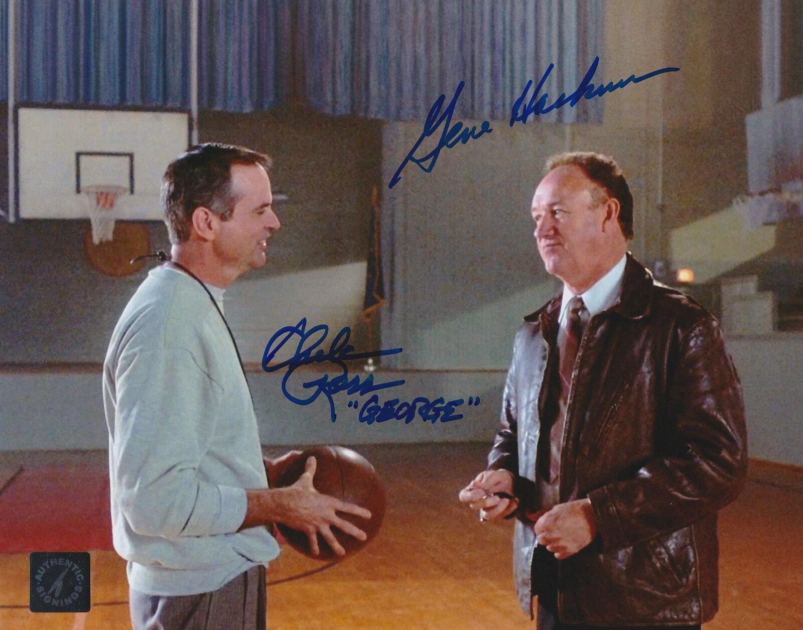 Gene Hackman & Chelcie Ross Autographed Hoosiers 8x10 Photo Poster painting ASI Proof