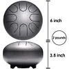 Lronbird Alloy Steel Tongue Drum 6 Inch 8 Notes Hand Drums with Bag Sticks Music Book, Sound Healing Instruments for Musical Education Entertainment 
