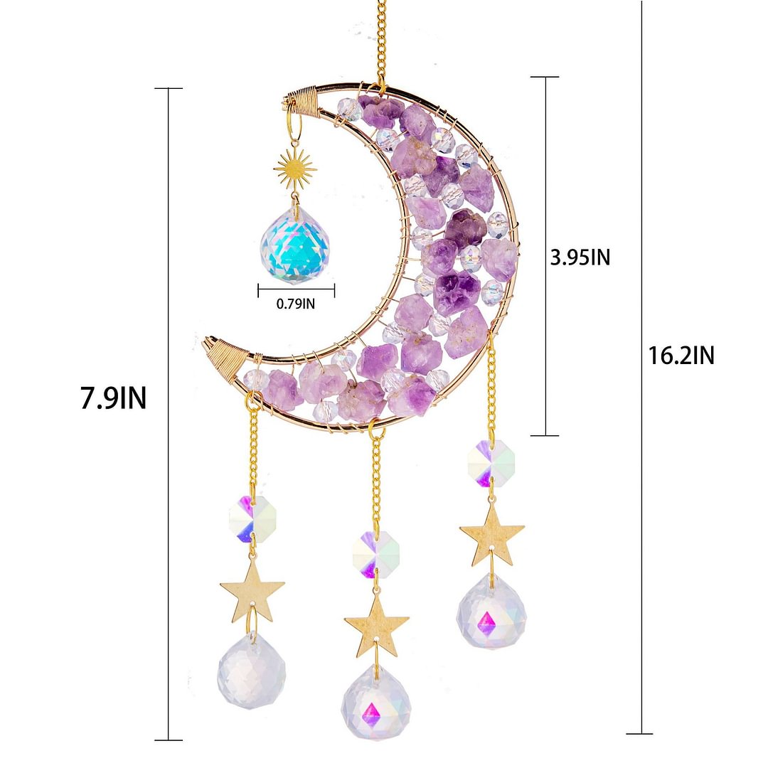 Natural amethyst crystal sun catcher window decoration air pineapple pendant wall decorations hanging