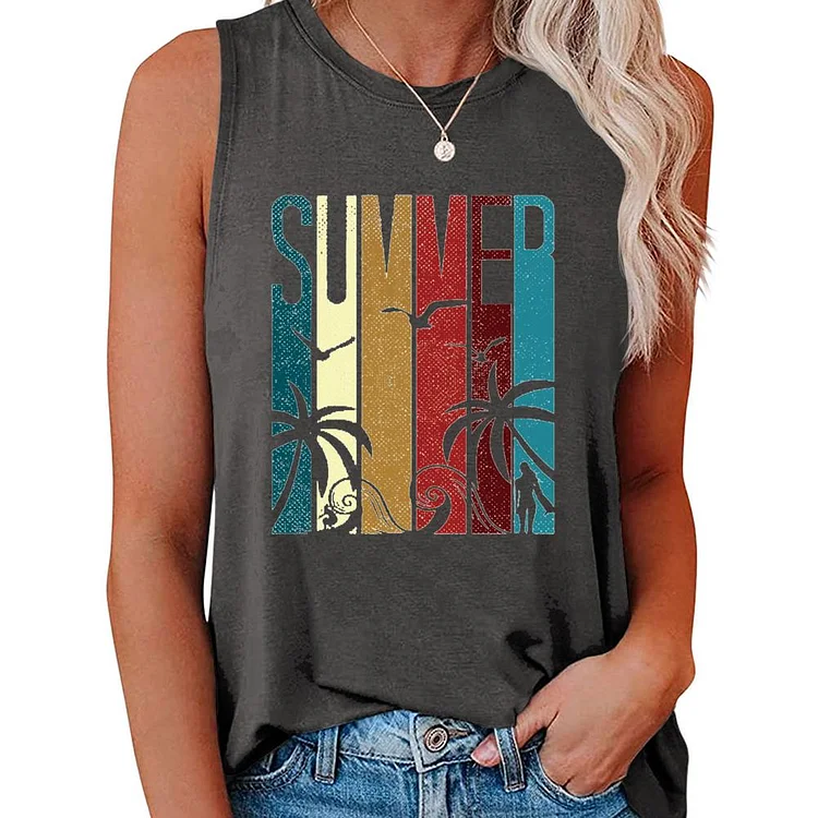 summer Women Summer O Neck Tank Top-02272