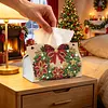Xmas Wreath DIY Pearl Diamond Painting PU Cover Tissue Holder Kit Pearl Art Painting Decoration for Home & Gifts
