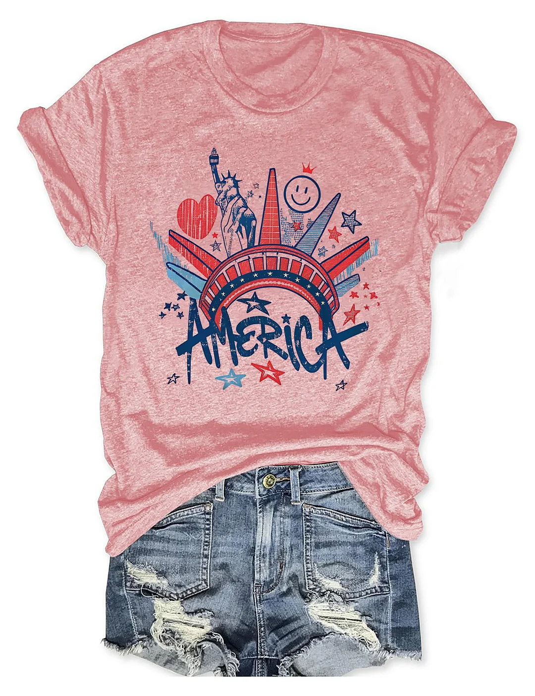 4th Of July Statue Of Liberty T-shirt
