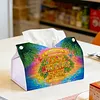 DIY Diamond Art Tissue Box Holder Best Mom PULeather Diamond Art Desktop Organizer Resin Rhinestone Storage Organizers Gem Art Home Office Decor Craft Gift for Women