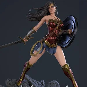 Pornhint Wonder Woman NSFW STL Model for Resin Printer Figure 3D Printing High Quality Diorama NSFW