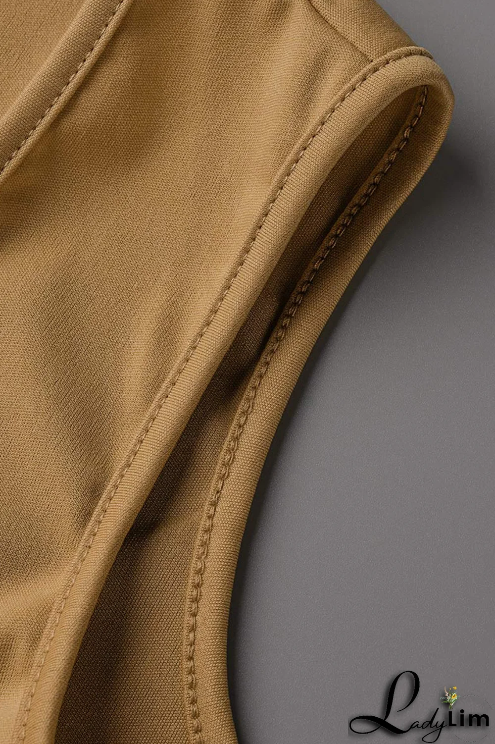 Black Casual Solid Slit Square Collar Sleeveless Two Pieces