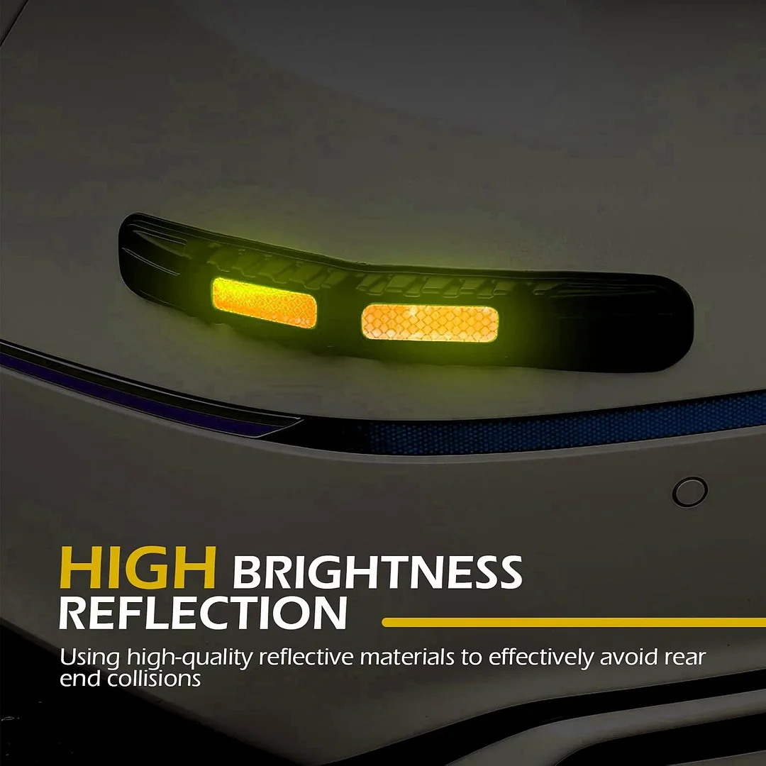 Car bumper protection strip, anti-collision foldable bumper protection strip, with strong reflective patches