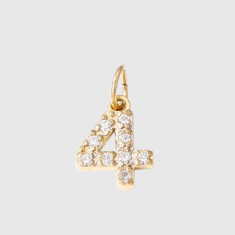 1 Piece Stainless Steel Zircon 14K Gold Plated Inlay Polished Pendant