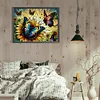 5D DIY Full Round Drill Stained Glass Diamond Painting Sunflower 40x30cm
