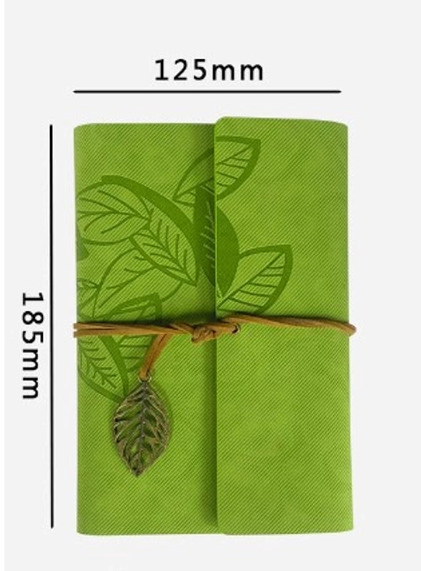 1 Piece Plant Learning School Pu Leather Paper Retro Notebook