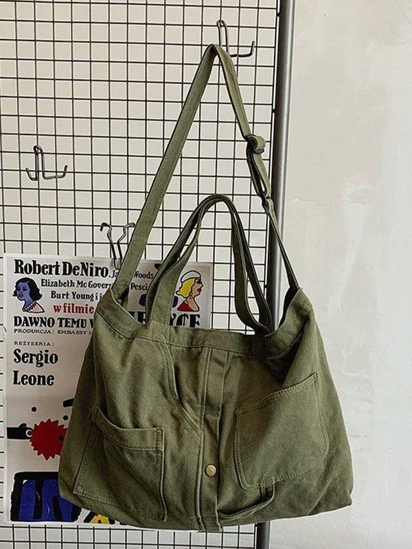 Brownm Vintage Wash Large Shoulder Bag