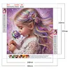 Douce fille-full rond diamant peinture-30 * 30cm