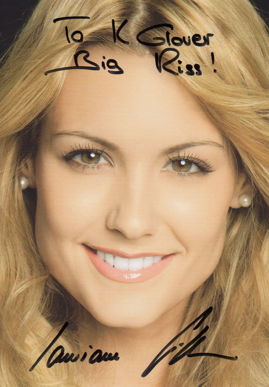 LAURIANE GILLIERON, AUTOGRAPH, MODEL, ACTRESS, MISS SWITZERLAND