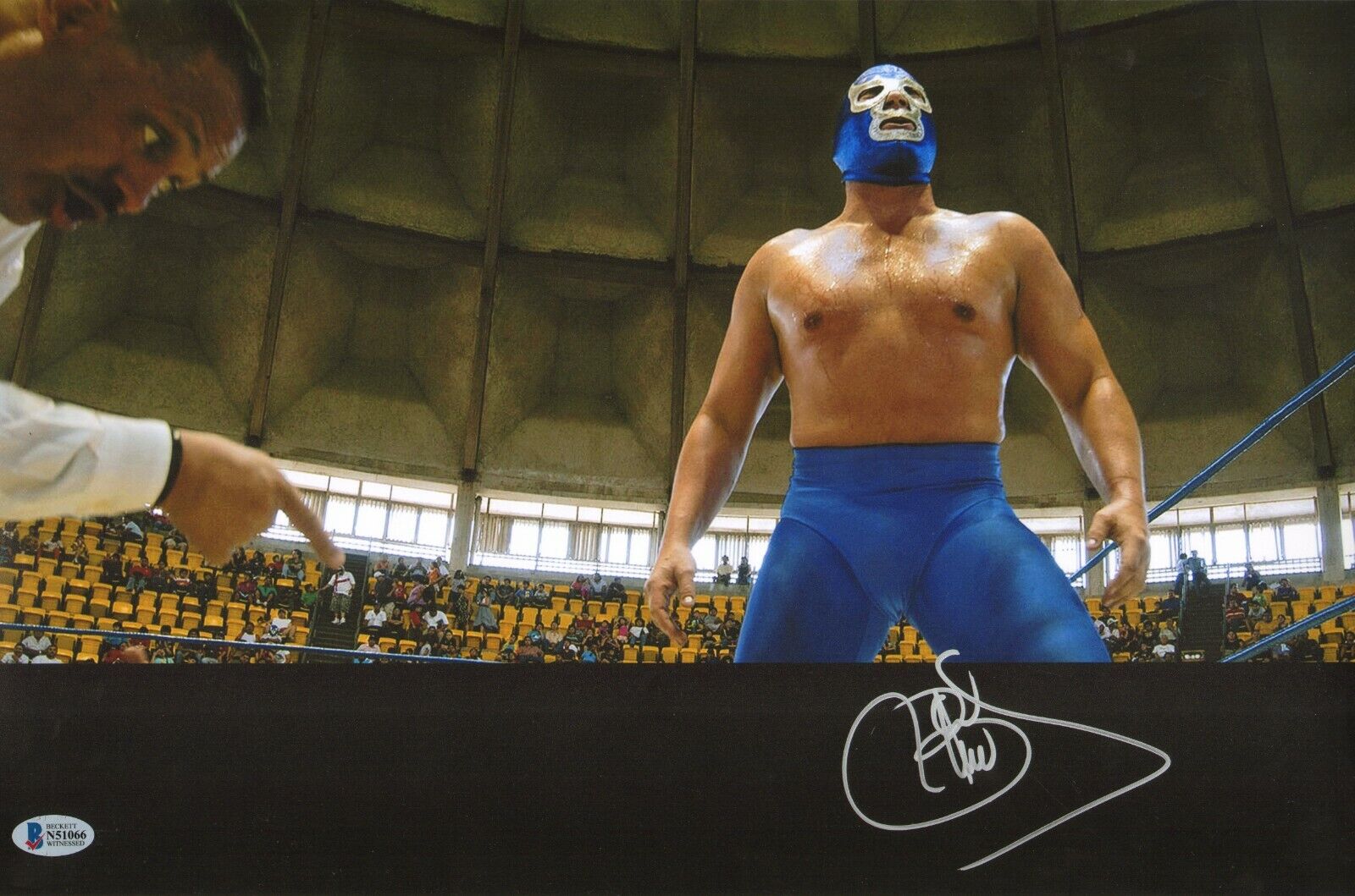 Blue Demon Jr Signed 11x17 Photo Poster painting BAS Beckett COA AAA CMLL NWA Lucha Libre Auto'd