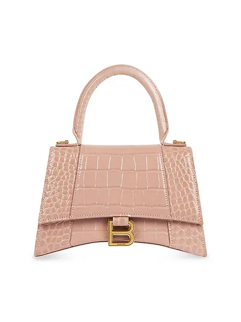 Balenciaga Hourglass Small Handbag Crocodile Embossed bag