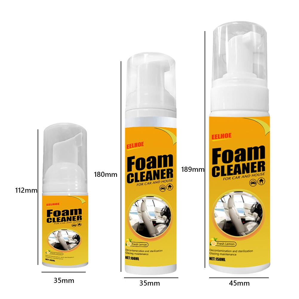 2pcs 100ml MultiUse Foam Cleaner Liquid Dirt Stain Remover Cleaning