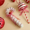 Red White Shimmers Candy Christmas Tree Hanging Decors