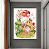 【Limited Stock Sale】Full Embroidery Cotton Thread 11CT Printed Girl and Tulips Cross Stitch 50x65cm tapestrymarket