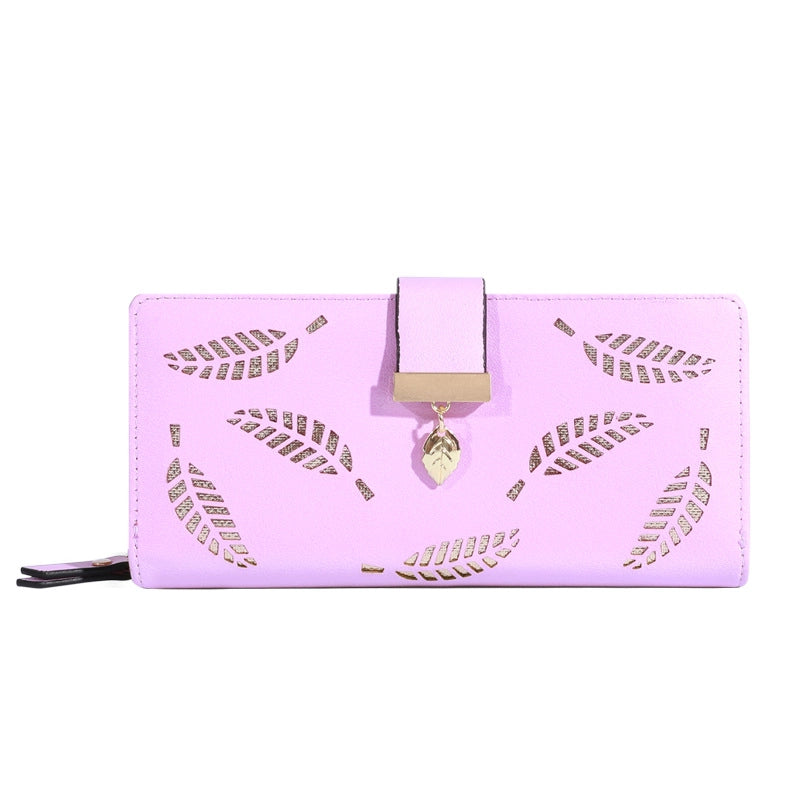 Women’s Flower Pu Leather Hidden Buckle Wallets