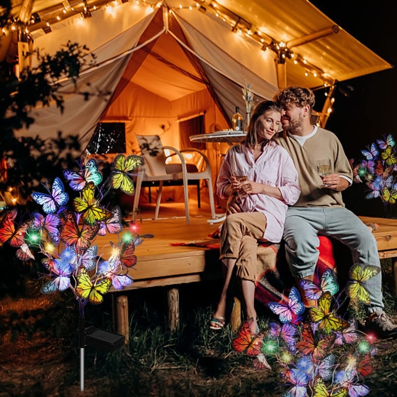 Solar Outdoor Butterfly Lights - tree - Codlins